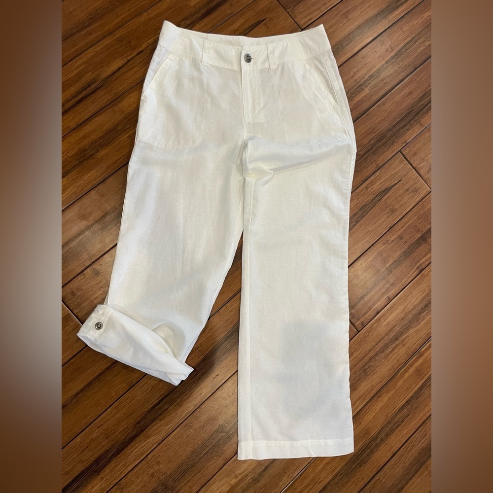 Women’s linen garnet Hill convertible pants size 10